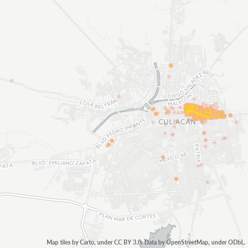 80090 Mapa de calor de densidad empresarial