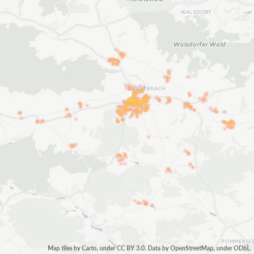 Heatmap für plz 96138