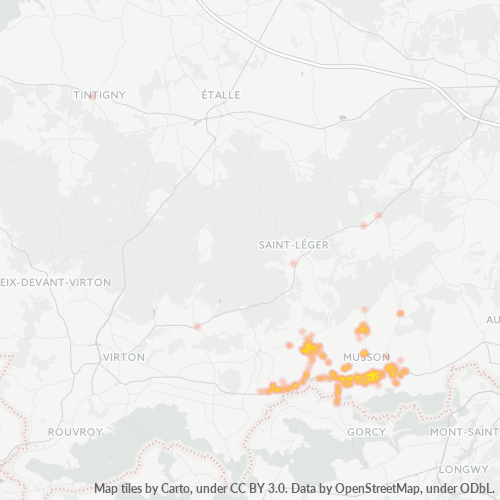 Heatmap voor postcode 6750