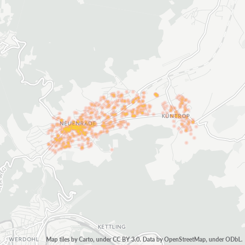Heatmap für plz 58809