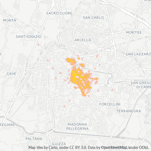 Mappa di calore per cap 35121