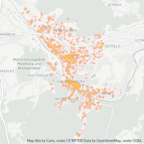 Heatmap für plz 58119