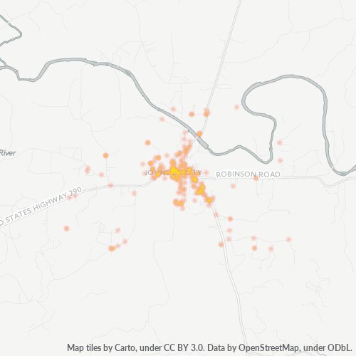 78636 Business Density Heatmap