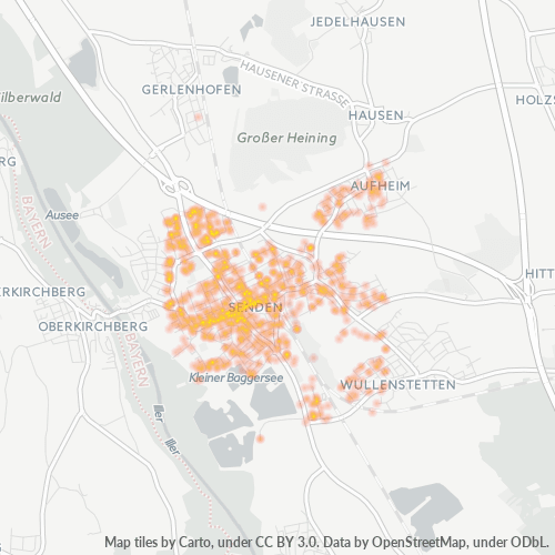 Heatmap für plz 89250
