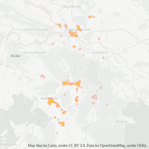 Heatmap für plz 99819