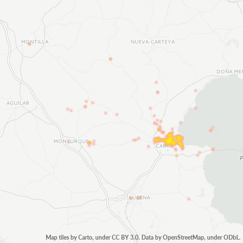 Mapa de calor para código postal 14940