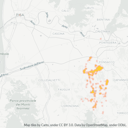 Mappa di calore per cap 56035