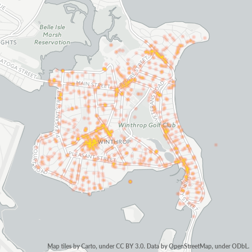 02152 Business Density Heatmap