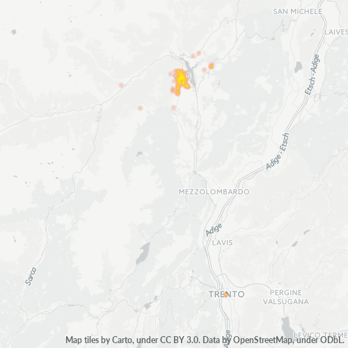 Mappa di calore per cap 38023