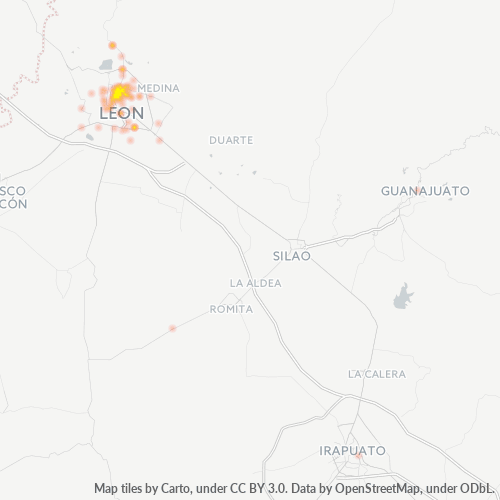 37220 Mapa de calor de densidad empresarial
