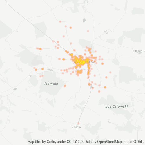 22-300 Mapa intensywności działalności gospodarczej