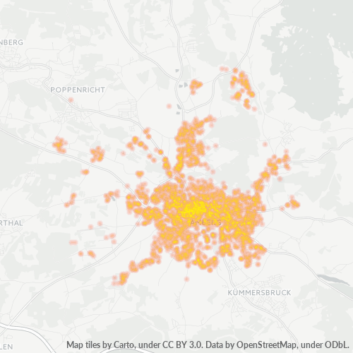 Heatmap für plz 92224