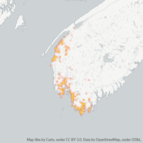 B0W Business Density Heatmap