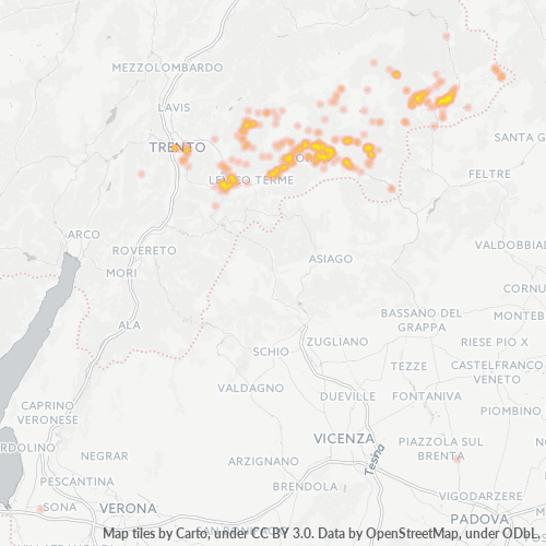 Mappa di calore per cap 38050