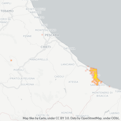 Mappa di calore per cap 66054