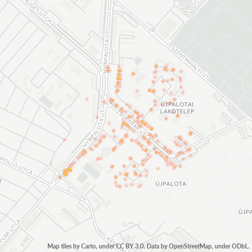 1157 Vállalati sűrűségi térkép