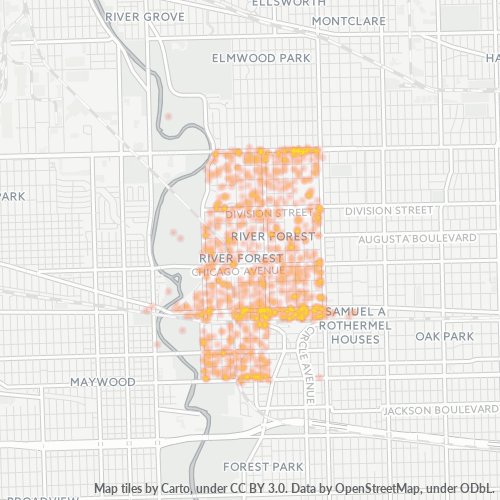 60305 Business Density Heatmap
