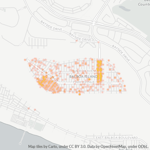 92662 Business Density Heatmap