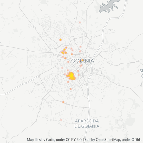 74275-000 Mapa de calor de densidad empresarial