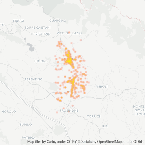 Mappa di calore per cap 03011
