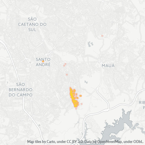 09132-000 Mapa de calor de densidad empresarial