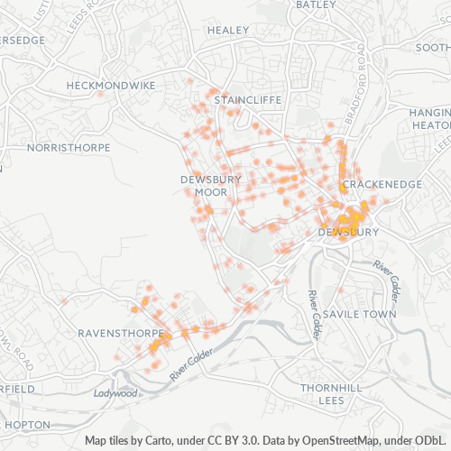WF13 Business Density Heatmap