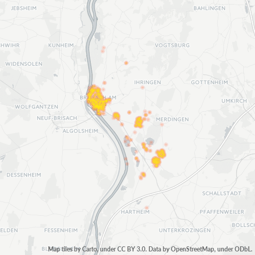 Heatmap für plz 79206