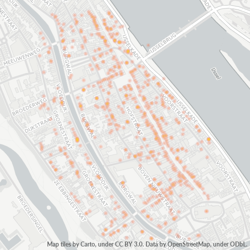 Heatmap voor postcode 8261