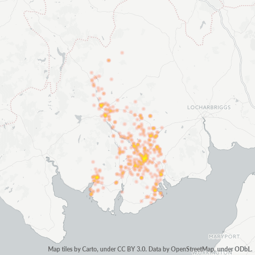 DG7 Business Density Heatmap