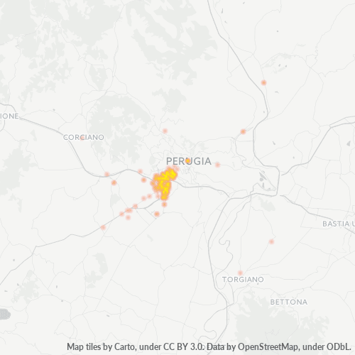 Mappa di calore per cap 06128