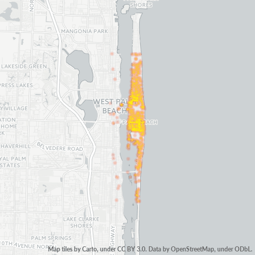 33480 Business Density Heatmap