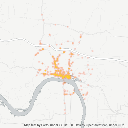 72949 Business Density Heatmap