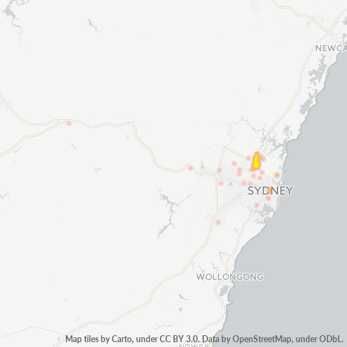 2077 Business Density Heatmap