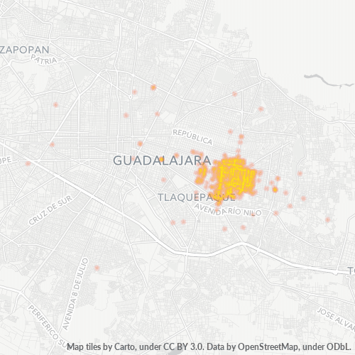 44810 Mapa de calor de densidad empresarial