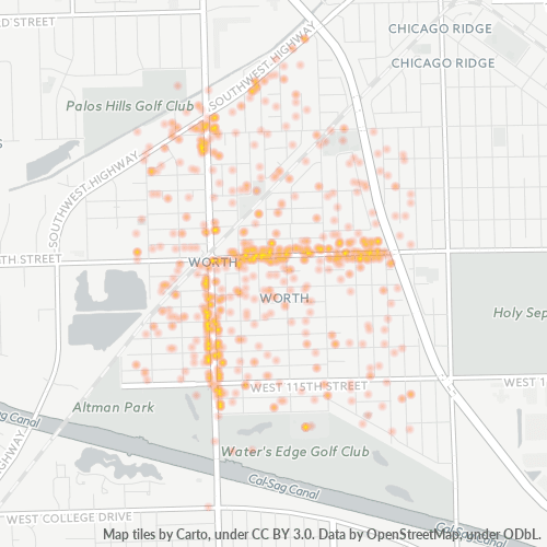 60482 Business Density Heatmap