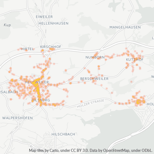 66265 Standortdichte-Heatmap