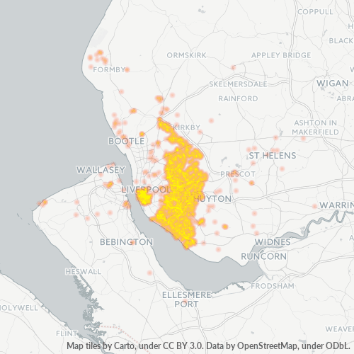 Heatmap for postal code L1