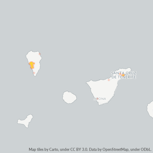 Mapa de calor para código postal 38760