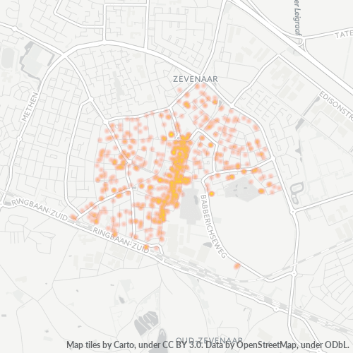 Heatmap voor postcode 6901