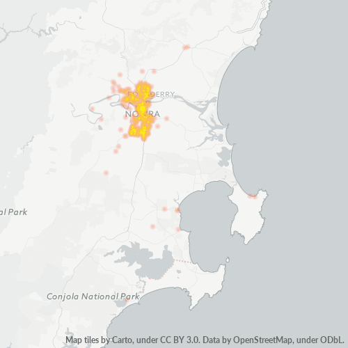 2541 Business Density Heatmap