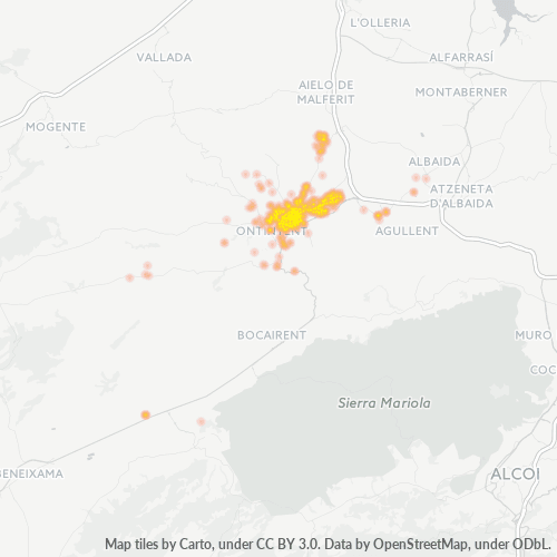 46870 Mapa de calor de densidad empresarial
