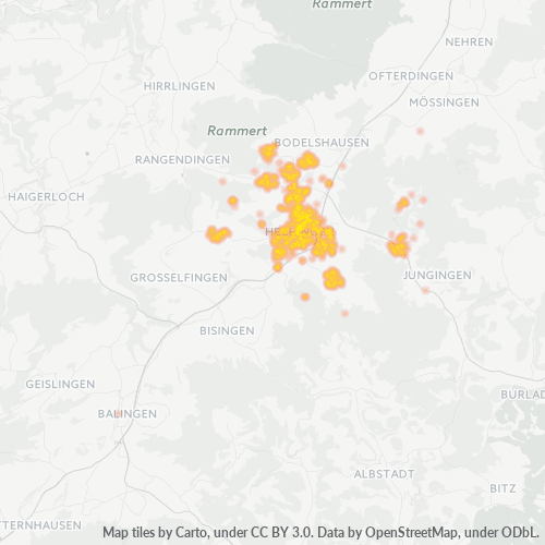 Heatmap für plz 72379