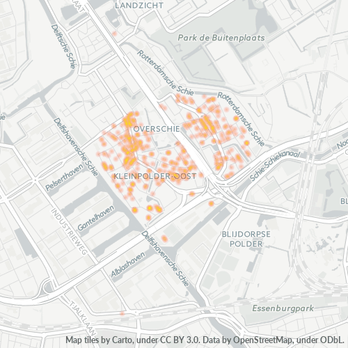 Heatmap voor postcode 3042