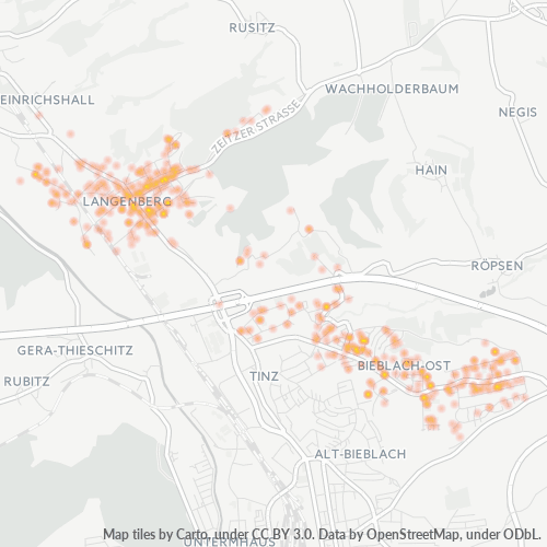 Heatmap für plz 07552