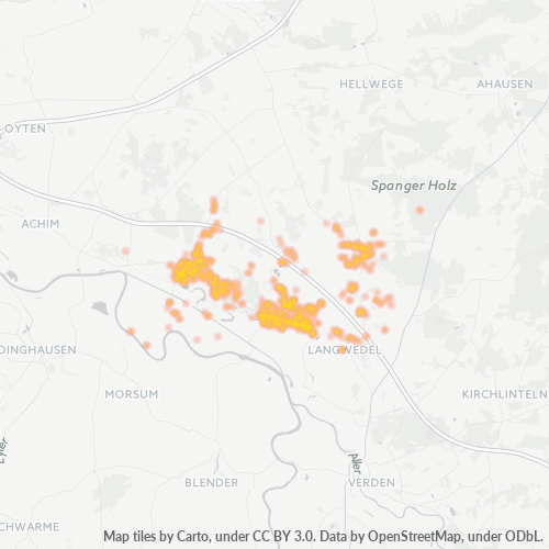 27299 Standortdichte-Heatmap