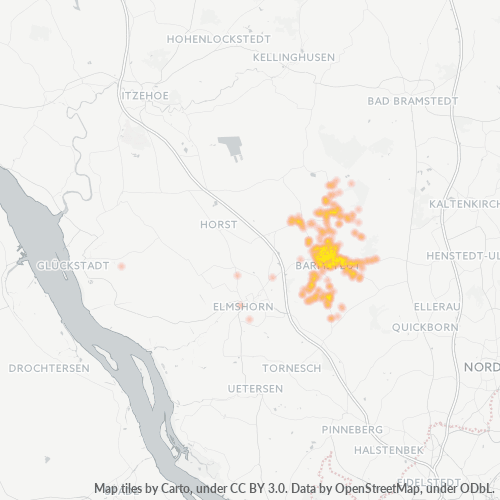 Heatmap für plz 25355