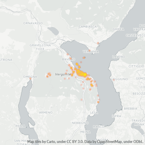28838 Mappa di concentrazione per la densità di aziende