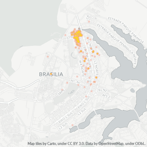 70770-000 Mapa de calor de densidad empresarial