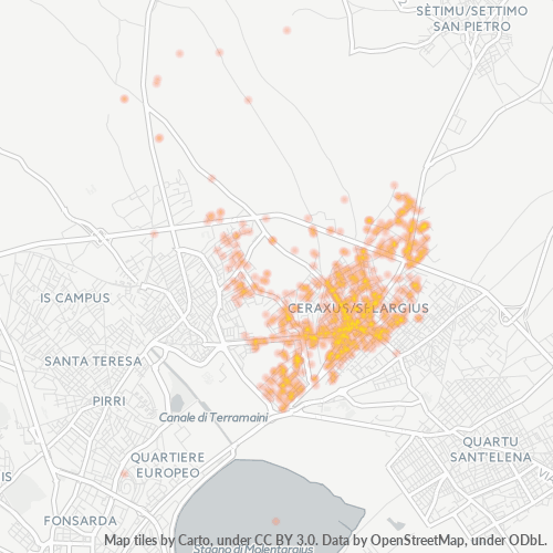 09047 Mappa di concentrazione per la densità di aziende
