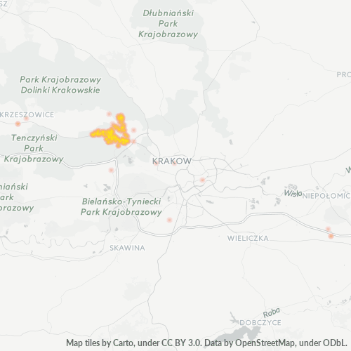 32-080 Mapa intensywności działalności gospodarczej